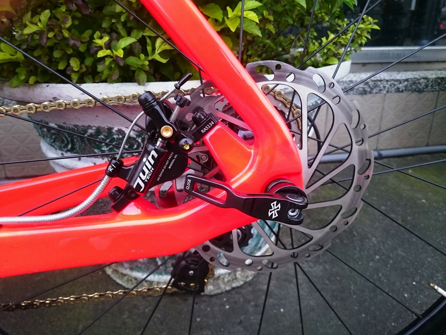 Juin Tech R1 Road Cyclocross Gravel Bicycle Bike Hydraulic Disc Brake Set Black
