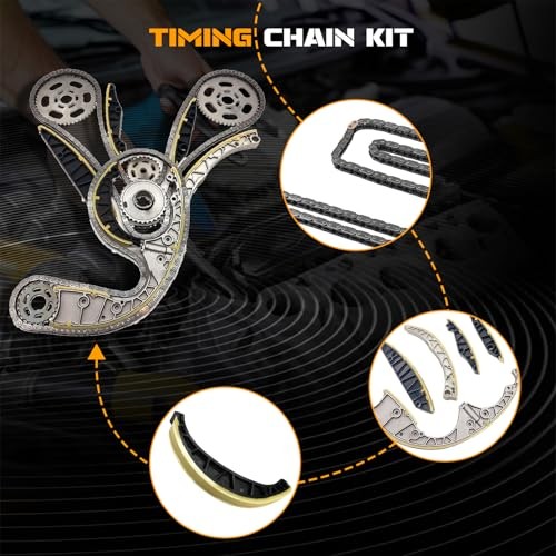 059103333F Engine Timing Chain Kit 1Set Compatible with Audi A4-A8 Q5 Q7 V6