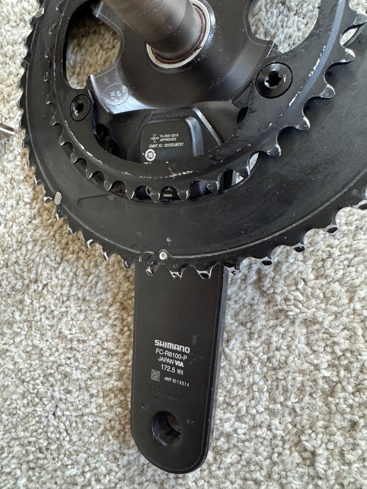 Shimano Ultegra FC-R8100-P Dual Sided Power Meter 2×12 Speed Crankset 172.5mm