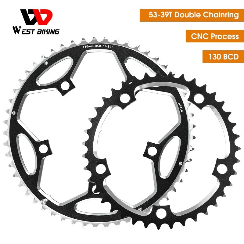 WEST BIKING Road Bike 130 BCD 39/53T Double Chainrings Tooth Plate 9/10/11 Speed