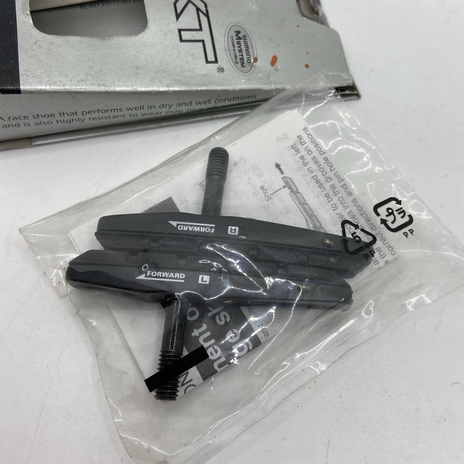 NOS VINTAGE SHIMANO DEORE XT BR-M750/M739 BRAKE PADS PAIR V-BRAKE M-SYSTEM BLACK