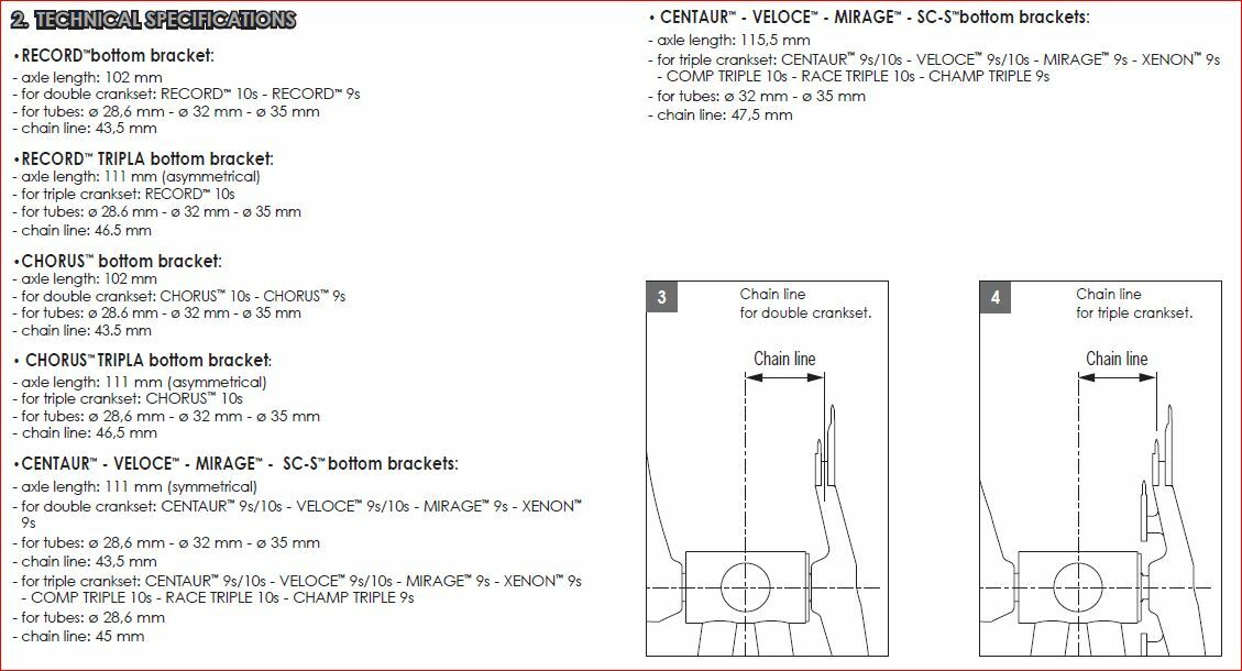 OMNI Racer ISO Square Taper Steel Bottom Bracket Record Chorus Centaur: 68x111mm