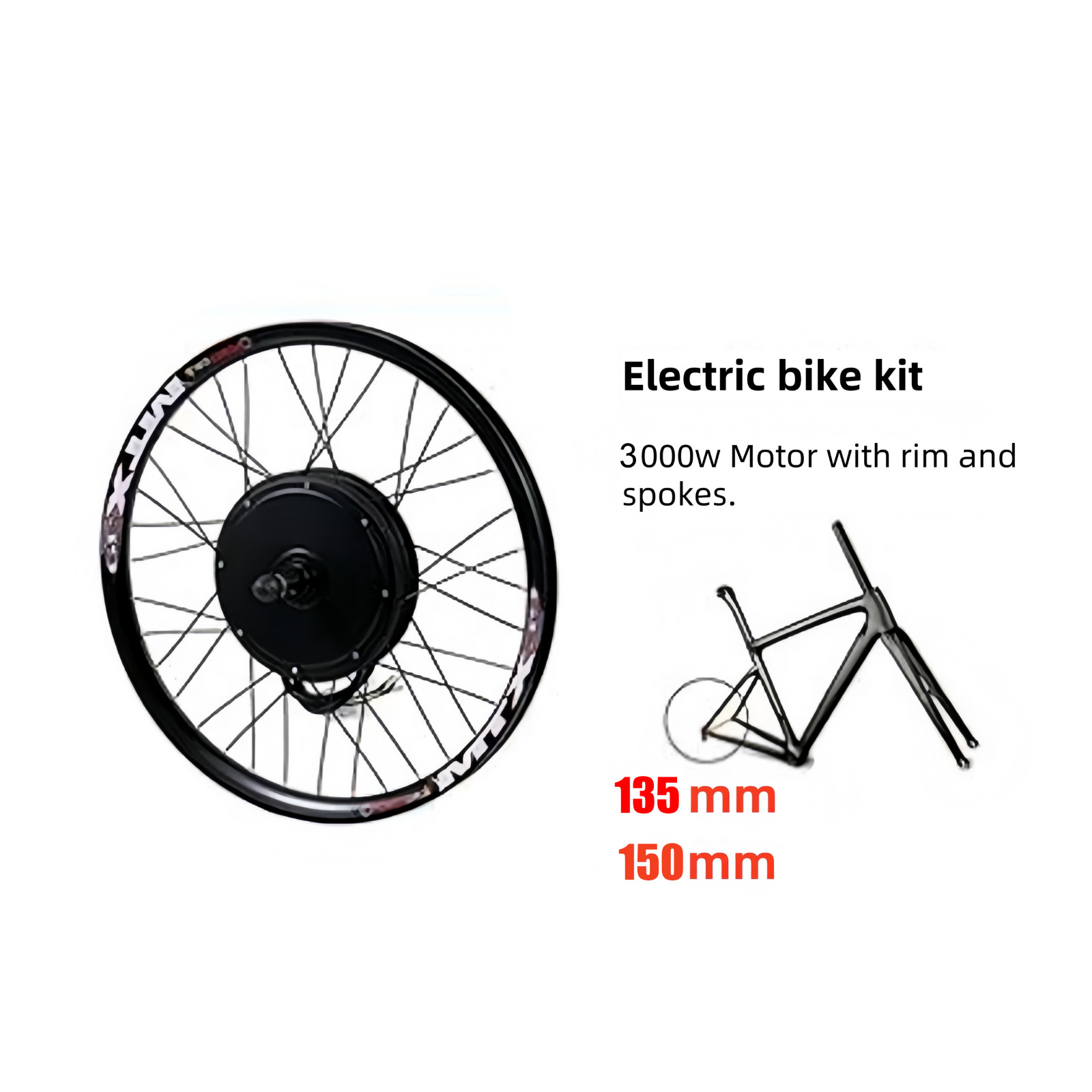 250W-500W Bafang Brushless Geared Fat Bike Rear Hub Motor 36V / 48V 175mm 190mm