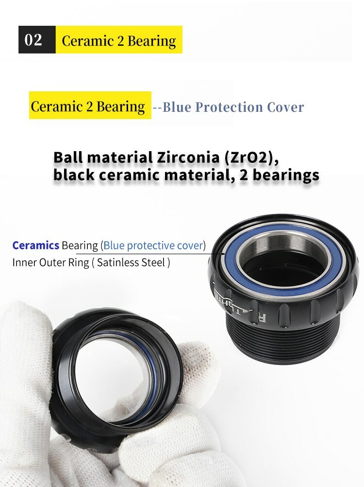 BLOOKE Ceramic Bottom Bracket MTB Bike Part For SRAM SHIMANO GXP Prowheel BB52