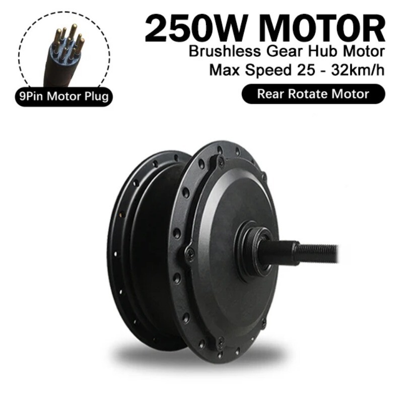250W 350W 500W Brushless Gear Front Rear Hub Motor for MTB E-bike Conversion Kit