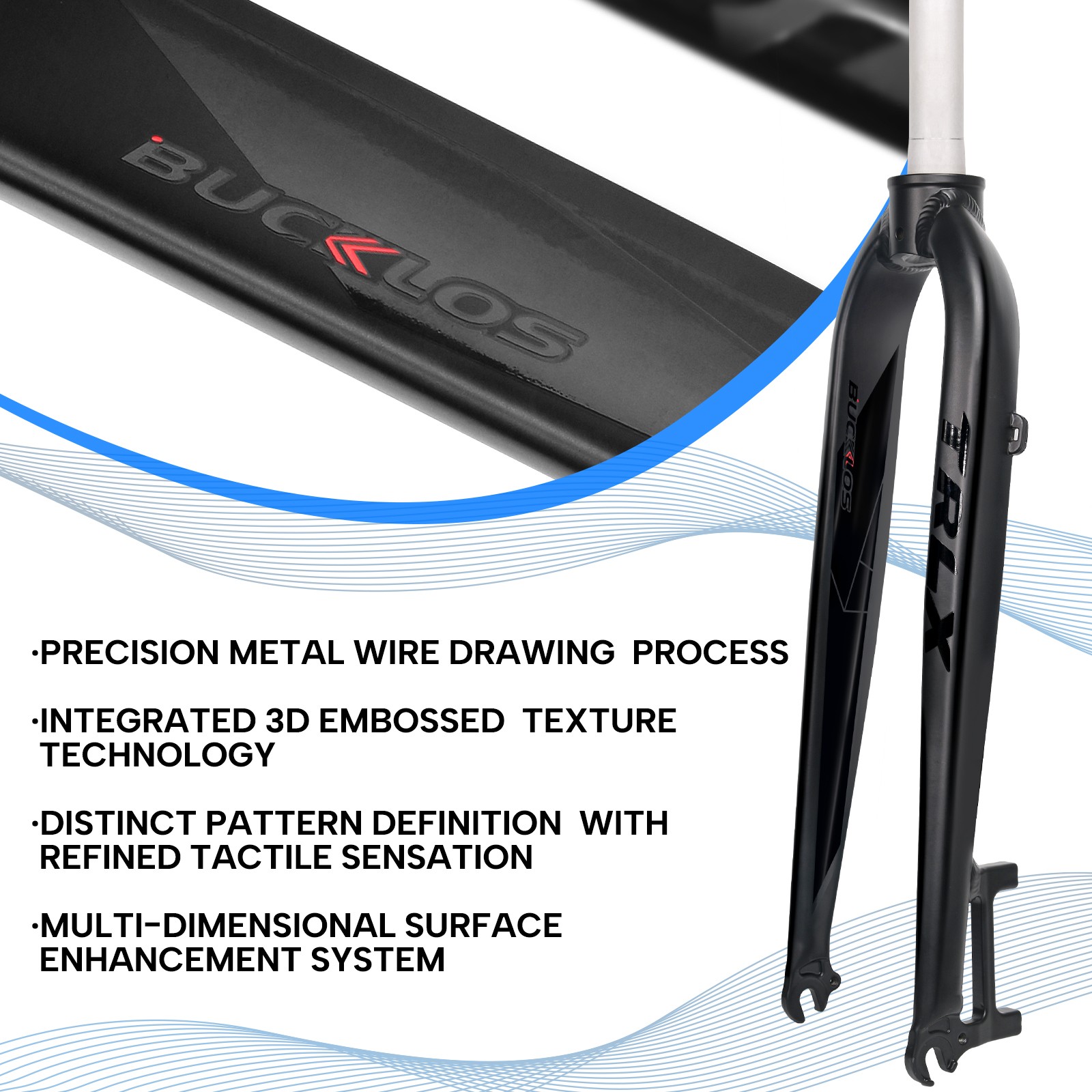BUCKLOS 26/27.5/29 inch MTB Bike Rigid Front Fork Alu Disc Brake QR 9x100mm Fork