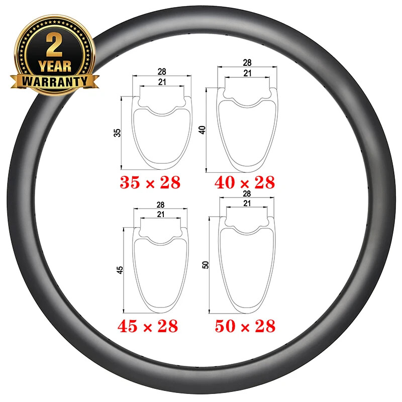 700C Gravel Cyclocross Road Bike Carbon Fiber Rim Tubeless Clincher 20 24 28 32H