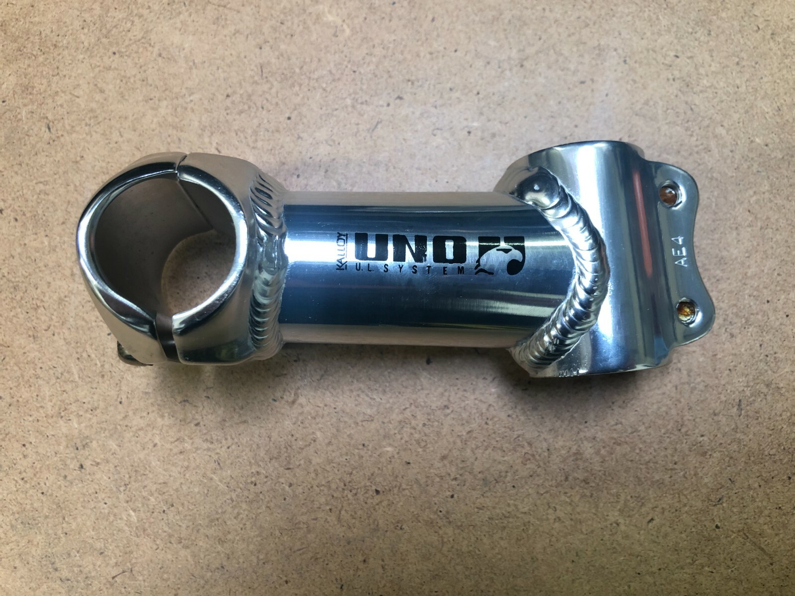 New Kalloy Bicycle Ahead Stem 1-1/8″ 28.6mm 5 Deg Rise Bore 25.4 Anodized Silver