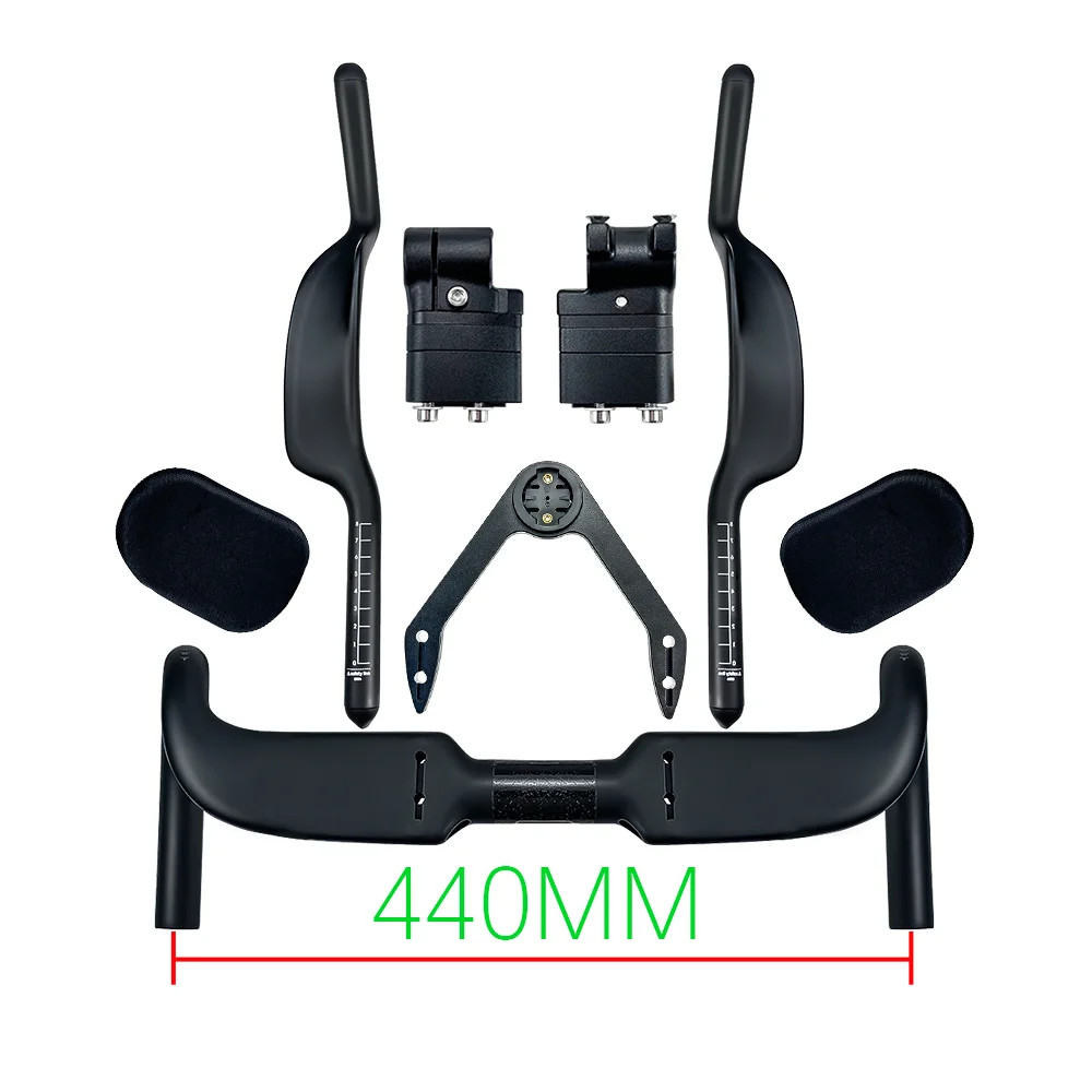 Carbon Fully Internal Wiring Road Bike TT Rest handlebar Triathlon Bar 400-440mm