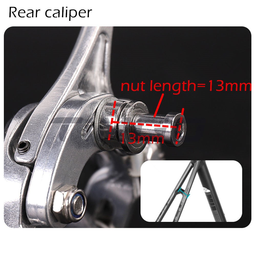 Road Bike Bicycle C-Brake Dual Pivot Side Pull Brake Caliper 47-57mm Reach