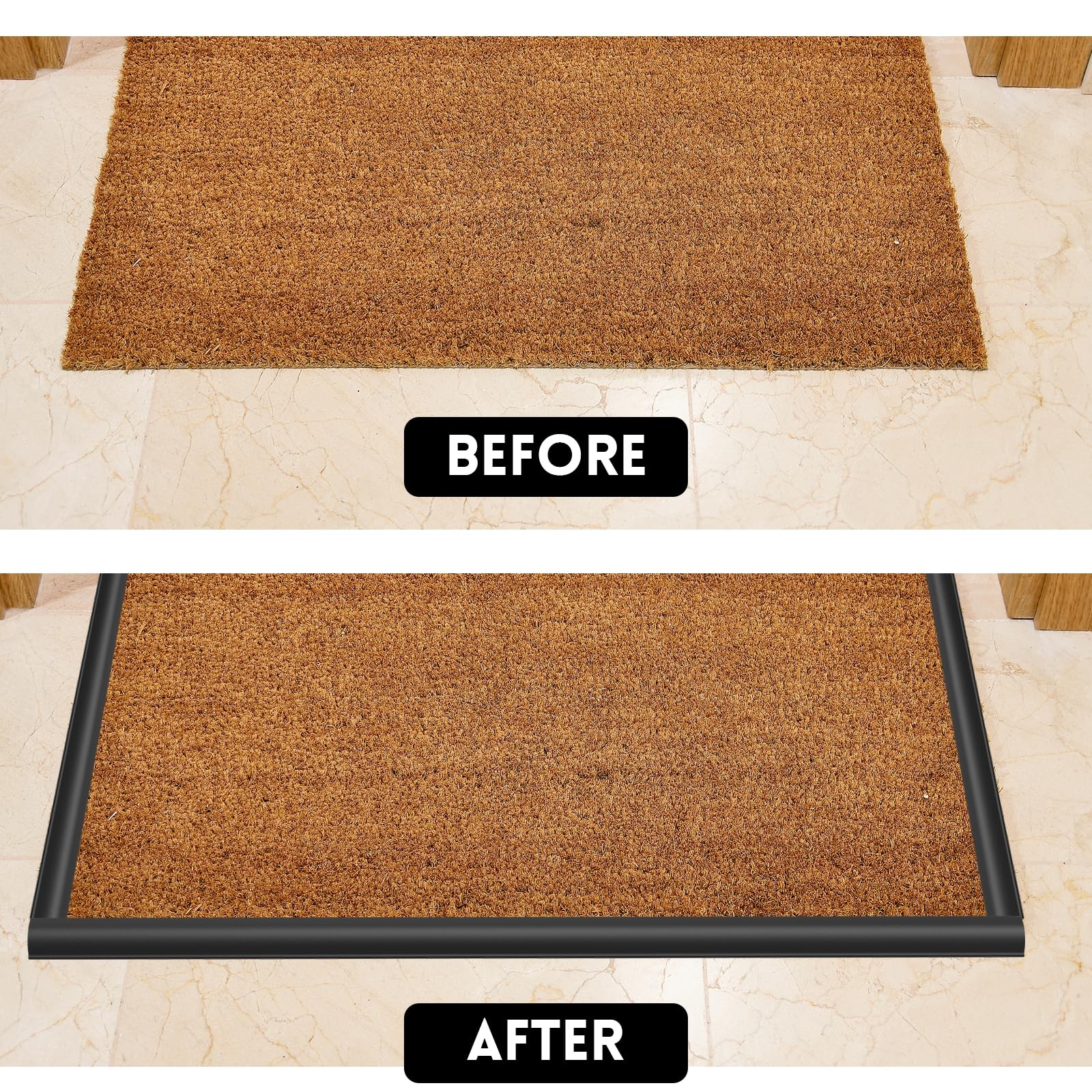 Floatlive Upgrade Floor Transition Strip Self Adhesive Rubber Rug Gripper Tape