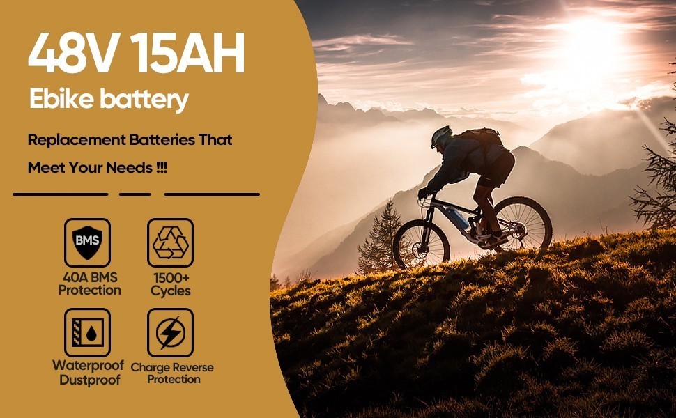 5PIN 48V 10Ah/15Ah/20Ah Electric bicycle Ebike lithium battery 200W-1800W Motors