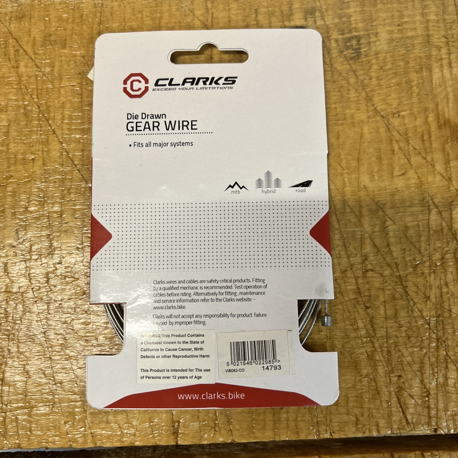 Clark’s Die Drawn Universal Gear Wire For Mountain, Hybrid And Road Bikes