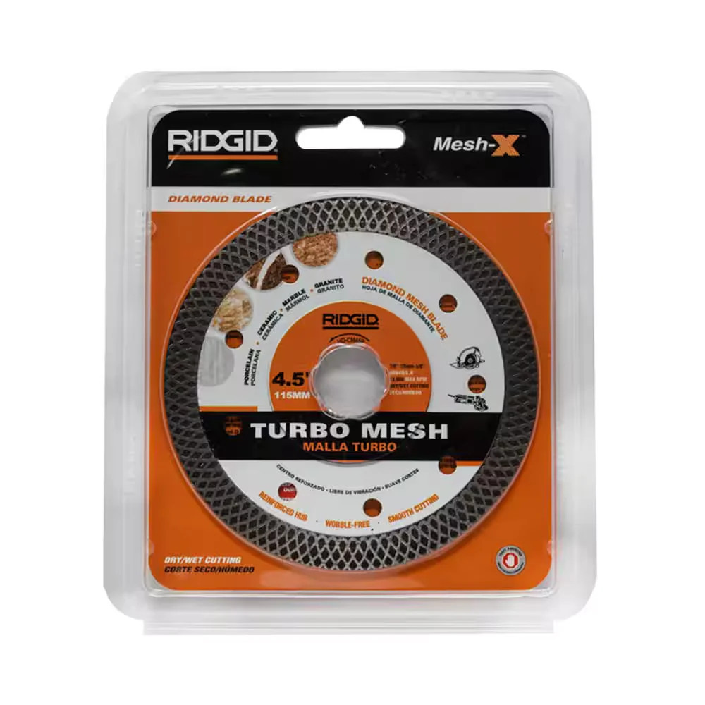 RIDGID 4.5 in Continuous Rim Mesh Diamond Blade for Wet Tile HD-CM45P