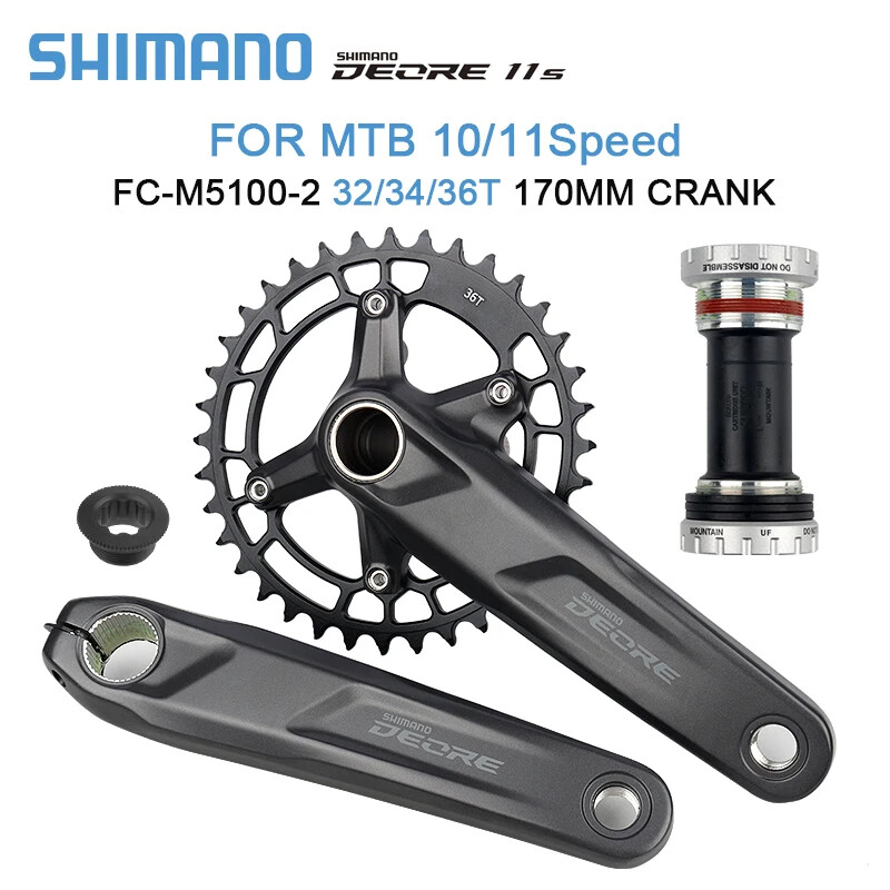 SHIMANO DEORE FC M5100 Crankset 11S MTB Crankset 34/36T Chainring MT501/500/BB52