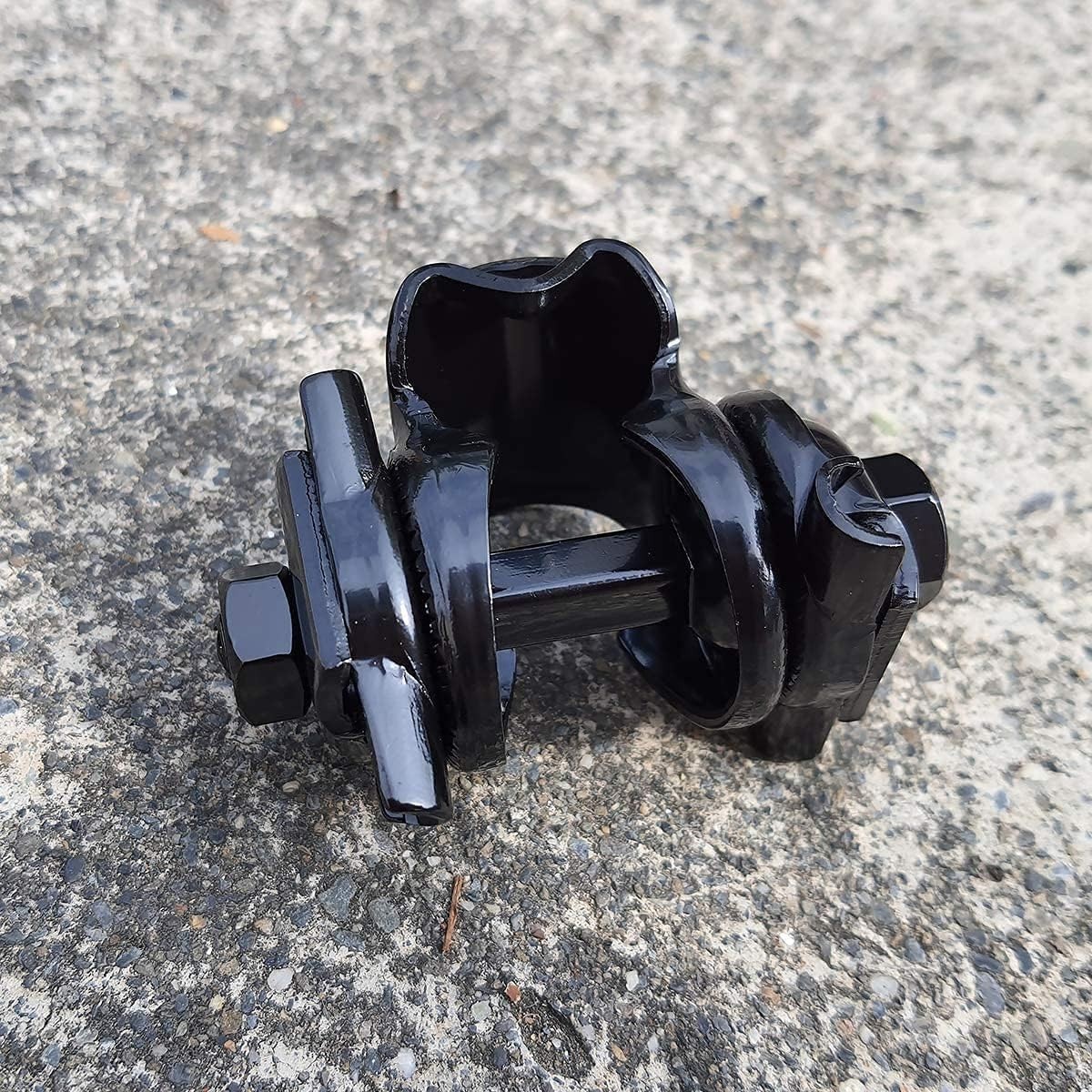 Sturdy Black Bike Seat Clamp – Ideal for Standard Rail Saddles, Compact Size
