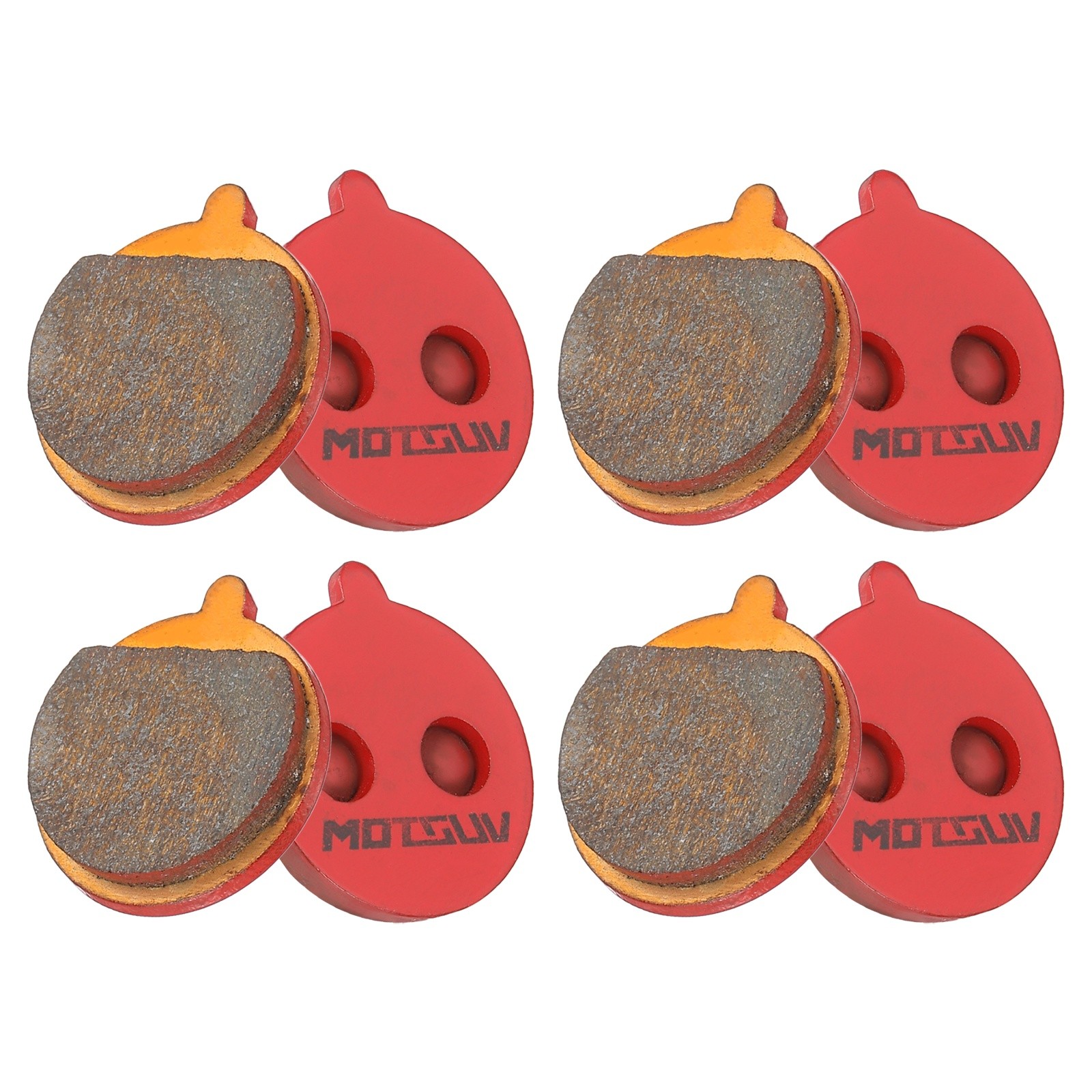 4set Disc Brake Pad 0.83″ x 0.98″ Bike Brake Pads, Red