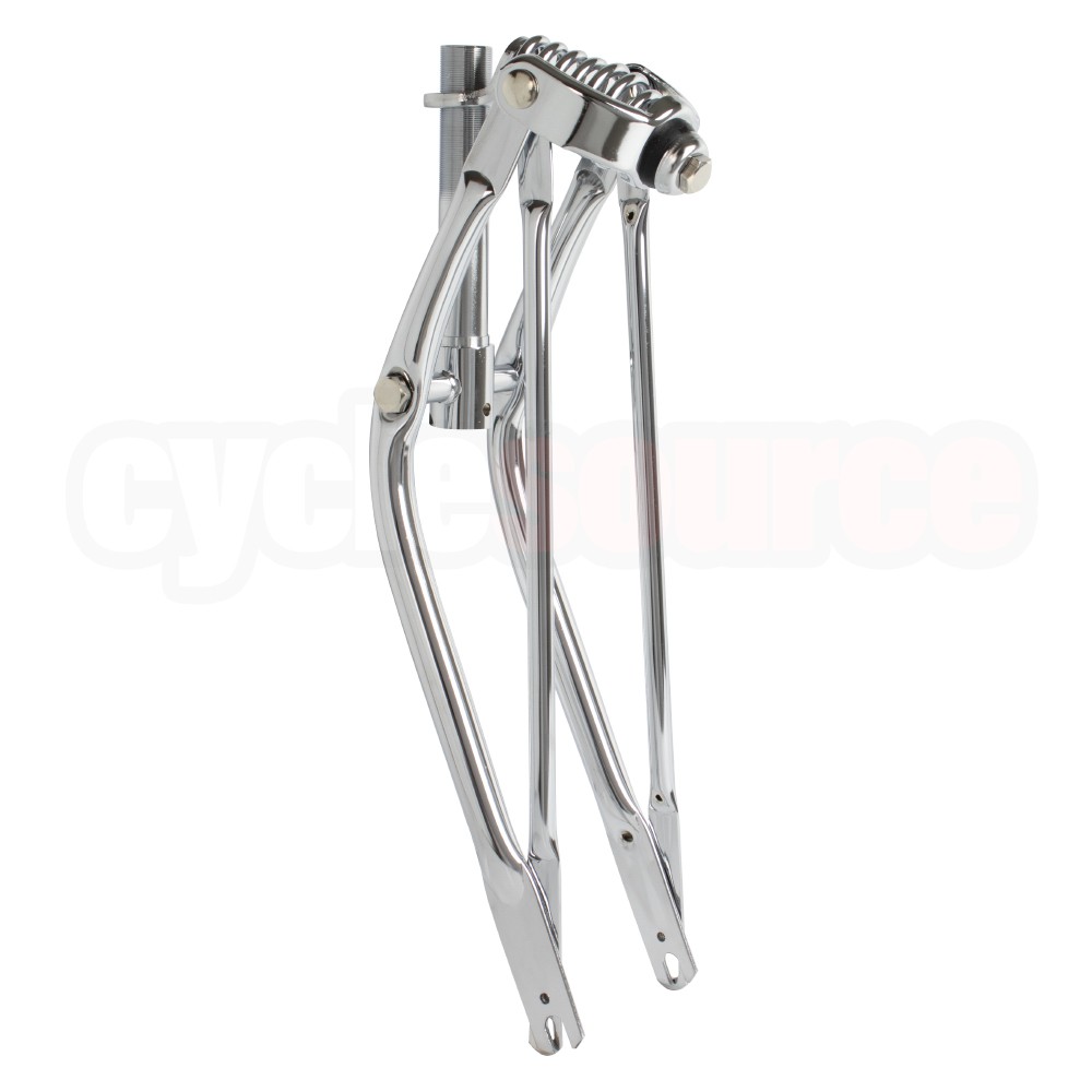 LOW RIDER CLASSIC 20″ STEEL STRAIGHT SPRING FORK 1″ INCH Chrome