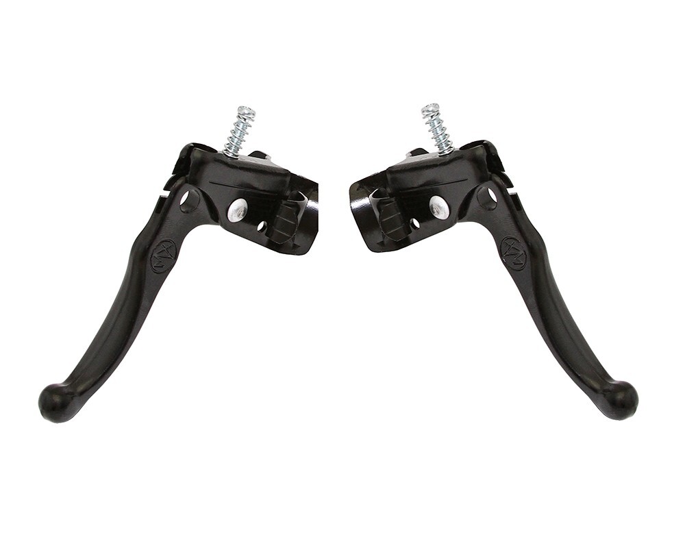1 PAIR MX BRANDED ALLOY BICYCLE BRAKE LEVER SET BLACK.