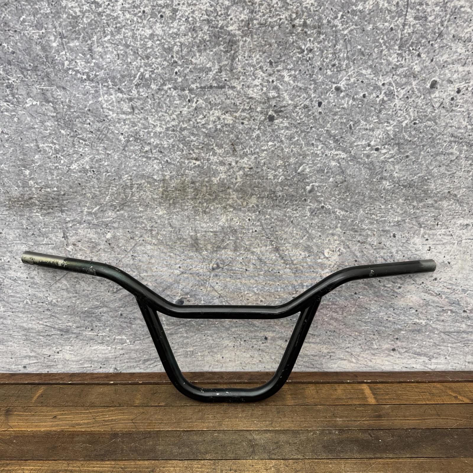 Vintage BMX Bike Handlebar 2 Piece Freestyle Bar Steel 870g Spray Painted Black