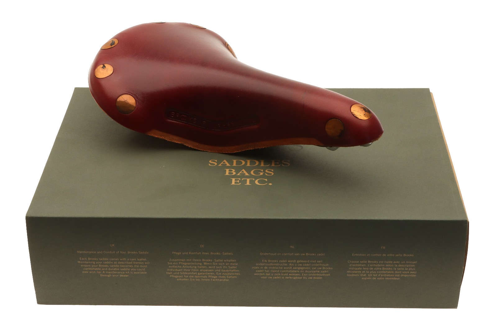 Brooks Team Pro Special Saddle Copper Steel Rails Leather Cover Maroon NOS Rare