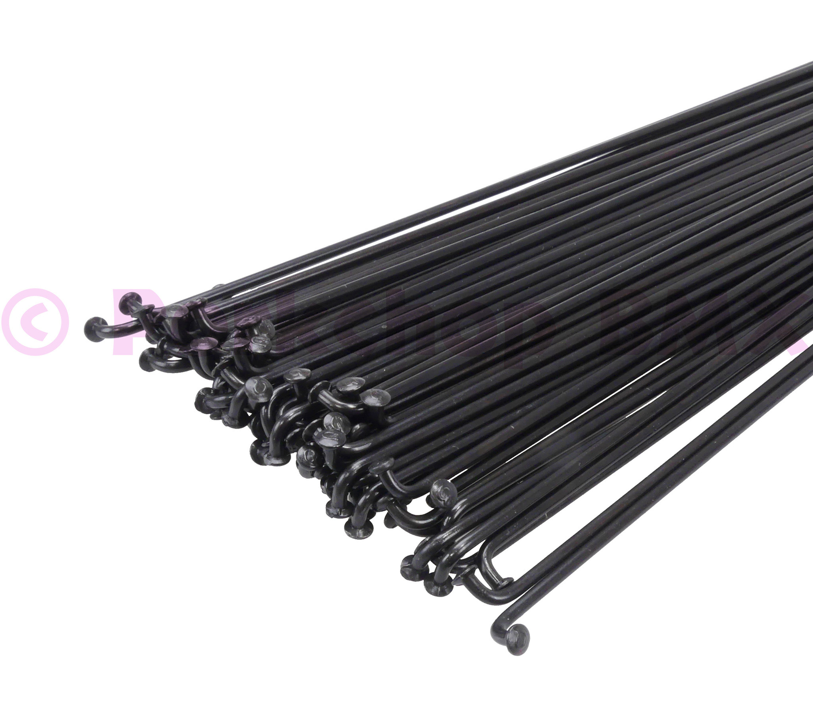 192mm stainless steel bicycle spokes – 14 gauge (2.0mm) 75 ct BLACK