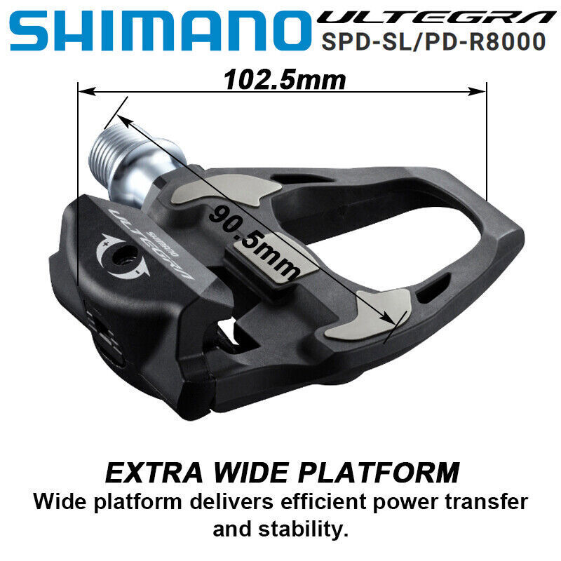 Shimano Ultegra PD-R8000 SPD-SL Carbon Pedal 9/16″ Road Bike Cycling SH11 Cleat