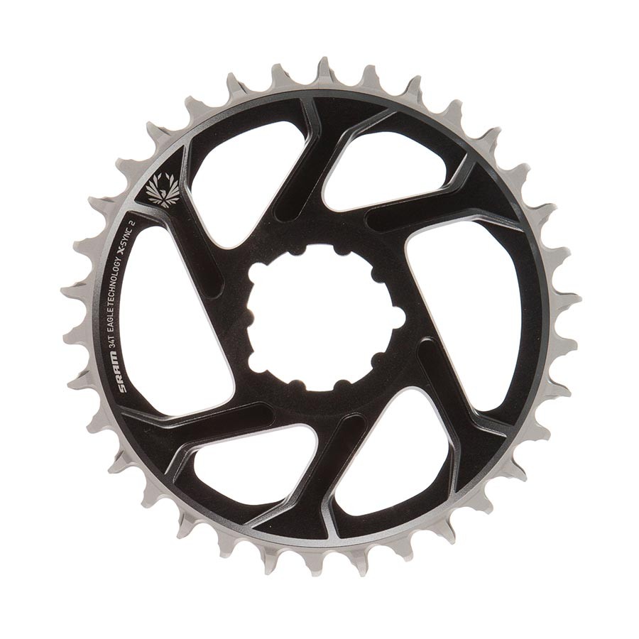 SRAM Eagle 34-Tooth Aluminum Chainring for 11/12-Speed, Direct Mount, Lunar Grey