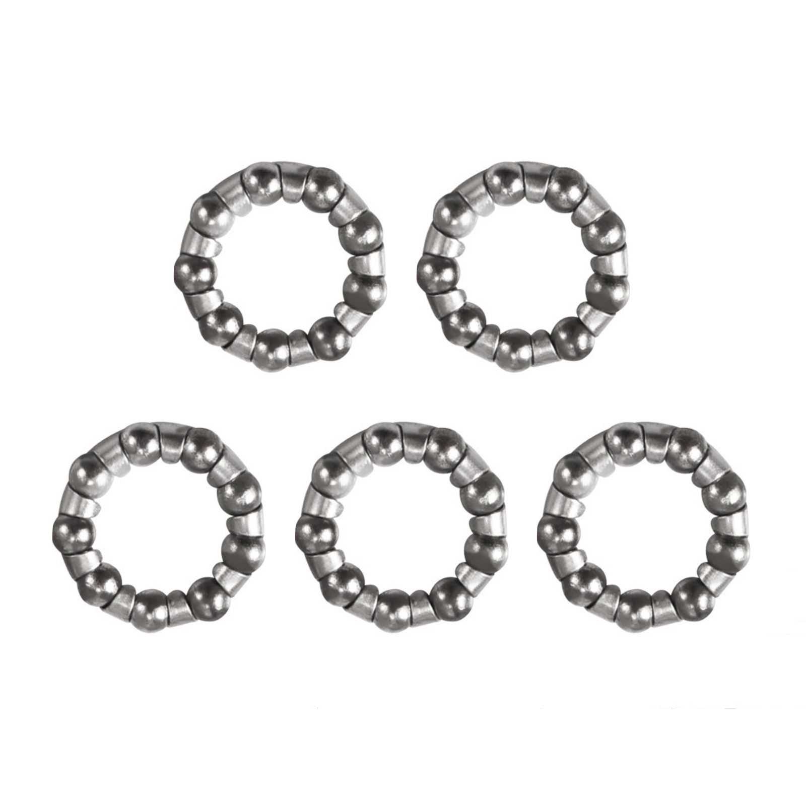 5pcs Stainless Steel Silver 1/4 in x 9 Balls Bicycle Crank Ball Bearing