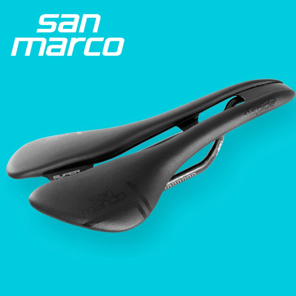 San Marco Aspide Carbon Road Bike Saddle 114g Hollow Comfort Seat Black White