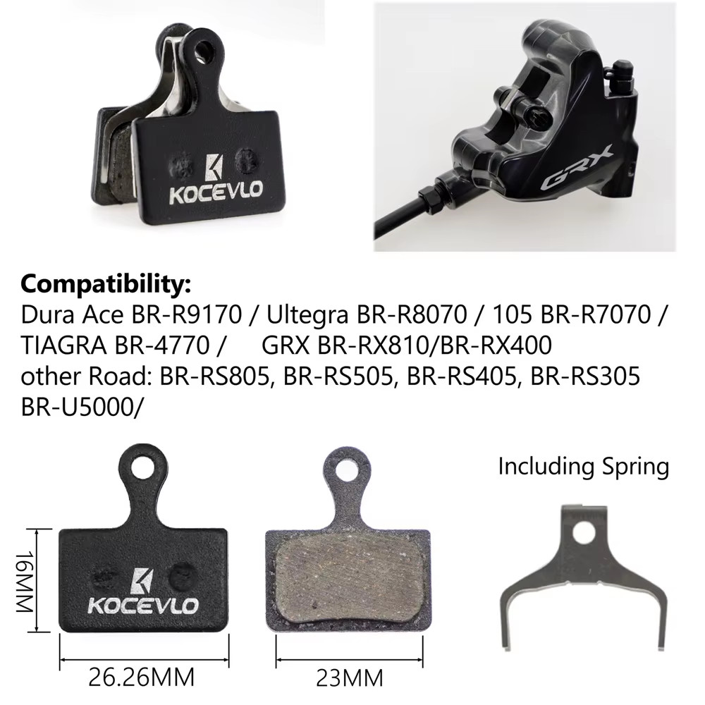 2 Pair Road Disc Brake Pads for SHIMANO Flat Mount Road Disc Caliper L03A R9170