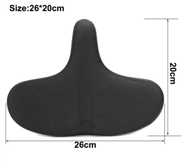 Bicycle Saddle Extra Wide Soft Comfort Bike Seat Men Women Relief Black E-Bike