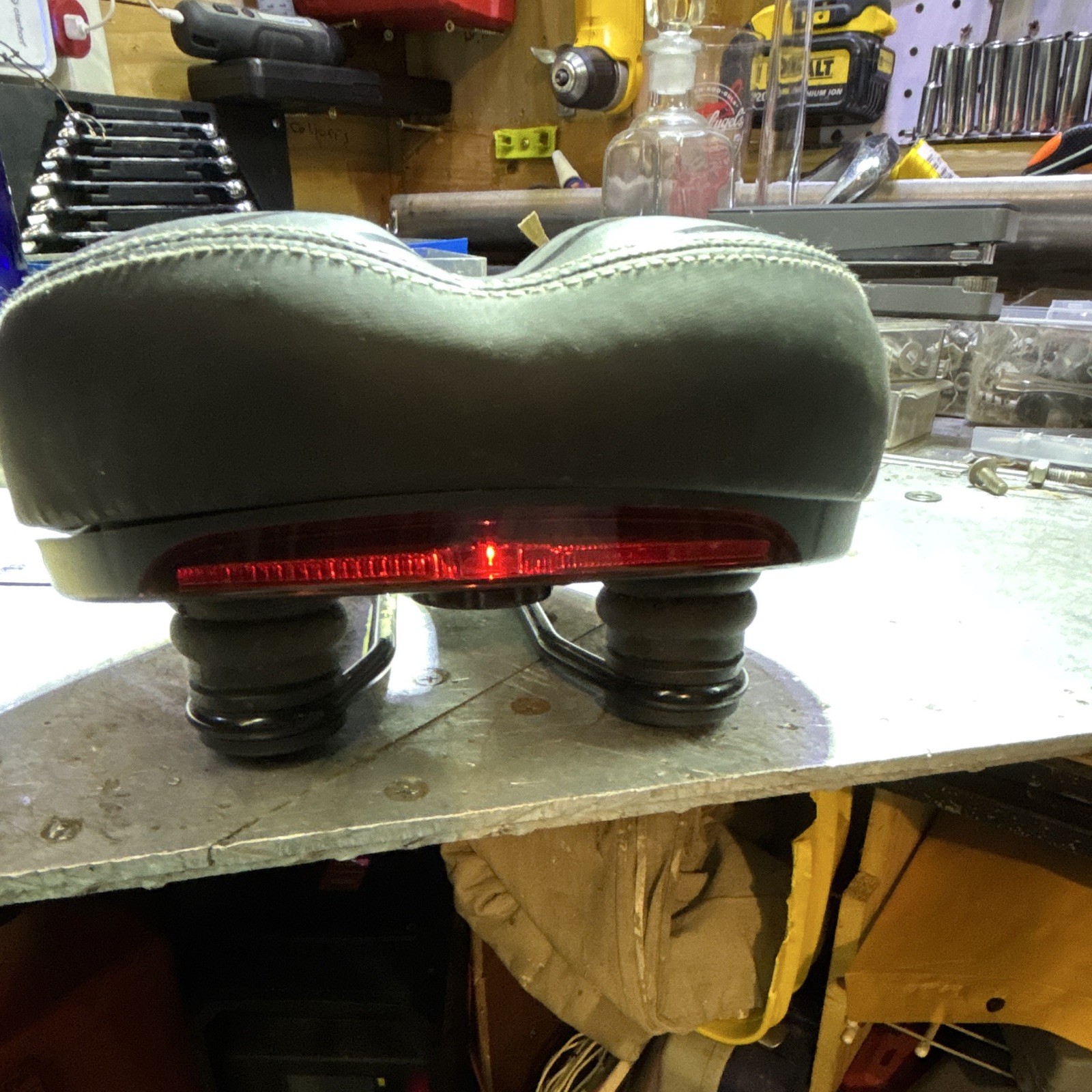 Black Cutaway Comfort Bicycle Saddle Seat, Center Cutout, Synthetic, Universal