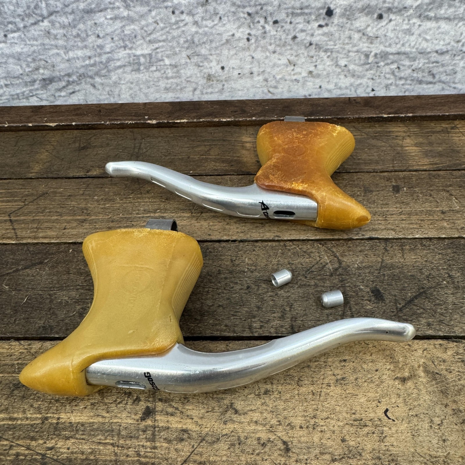 Vintage Gran Compe AC250G Brake Levers Pair 4-Finger 23.8mm Drop Bar Hoods Japan