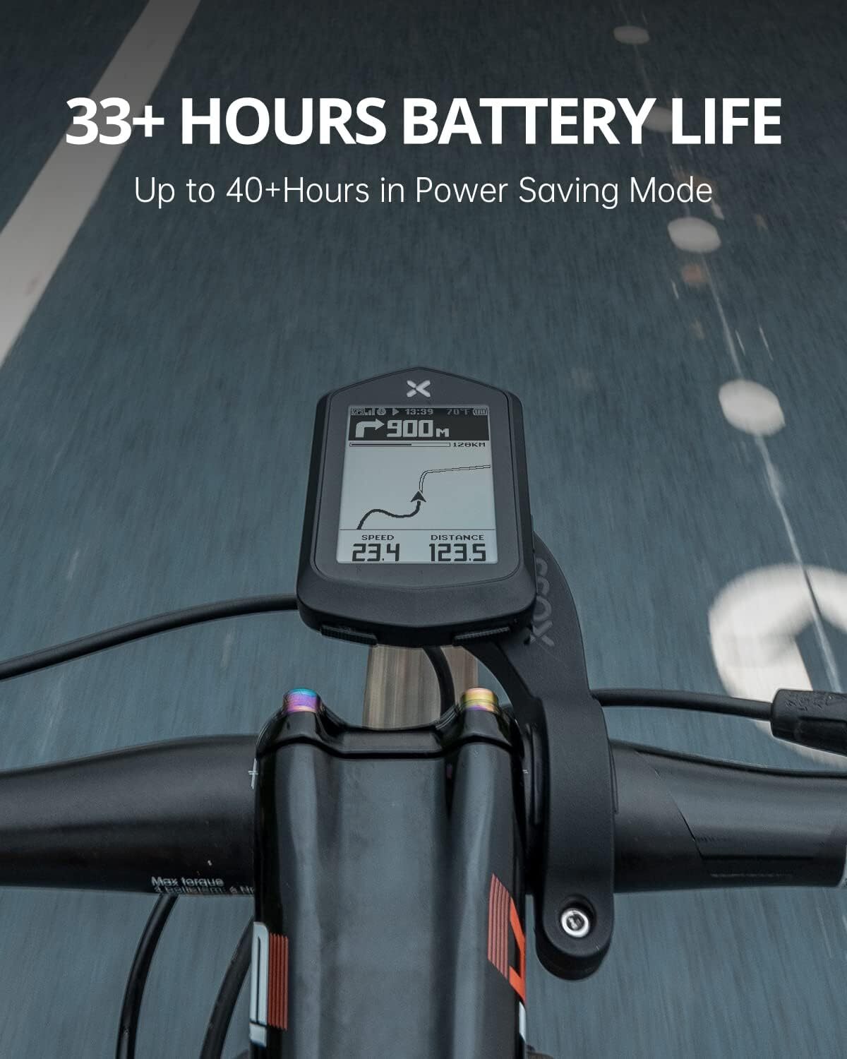 XOSS NAV Cycling Computer GPS Wireless Ant+ with black
