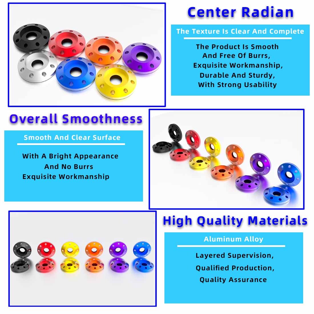 M6 M8 Aluminum Alloy Washer Pedal Titanium Drilled Spacer Gaskets for Motorcycle