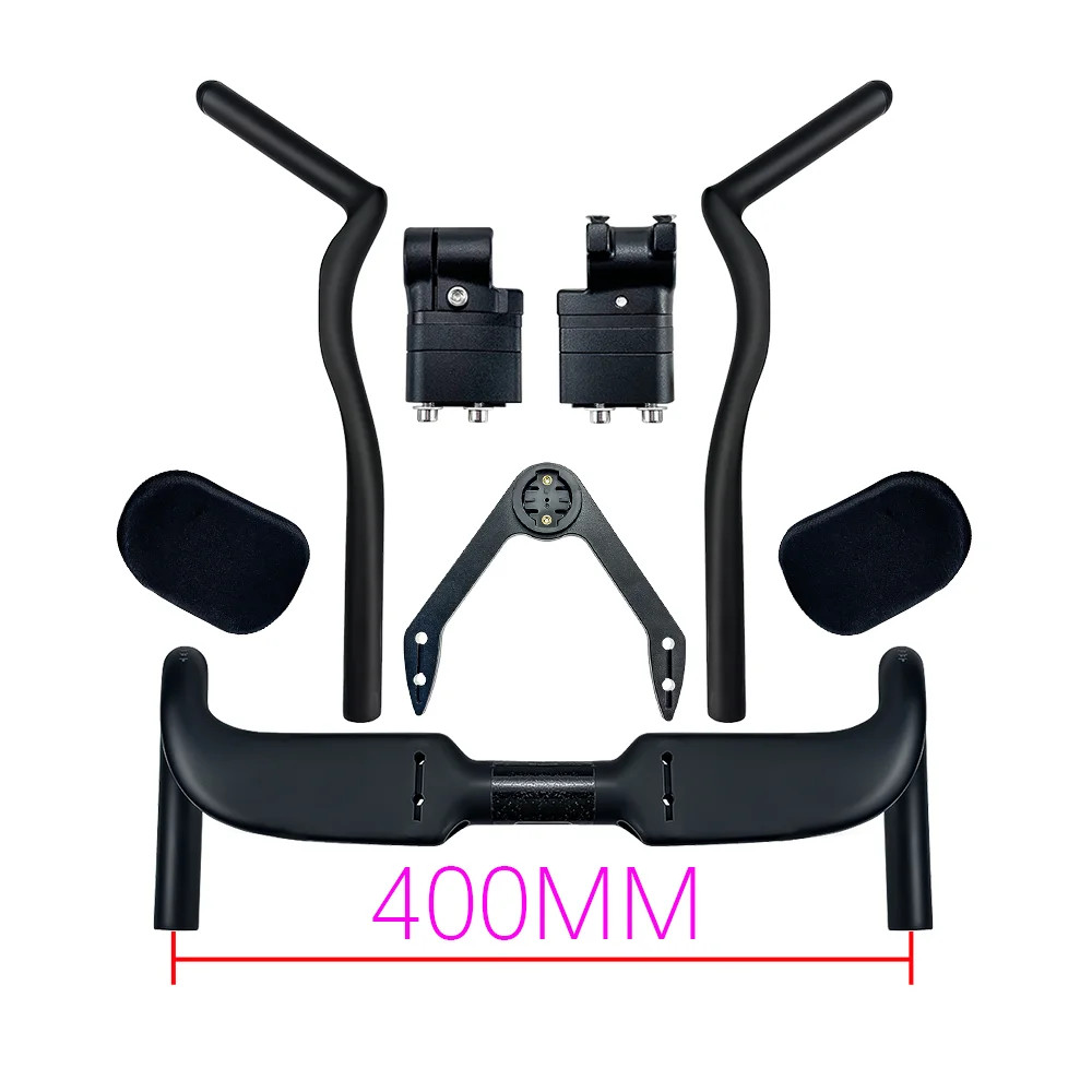 Carbon Fully Internal Wiring Road Bike TT Rest handlebar Triathlon Bar 400-440mm