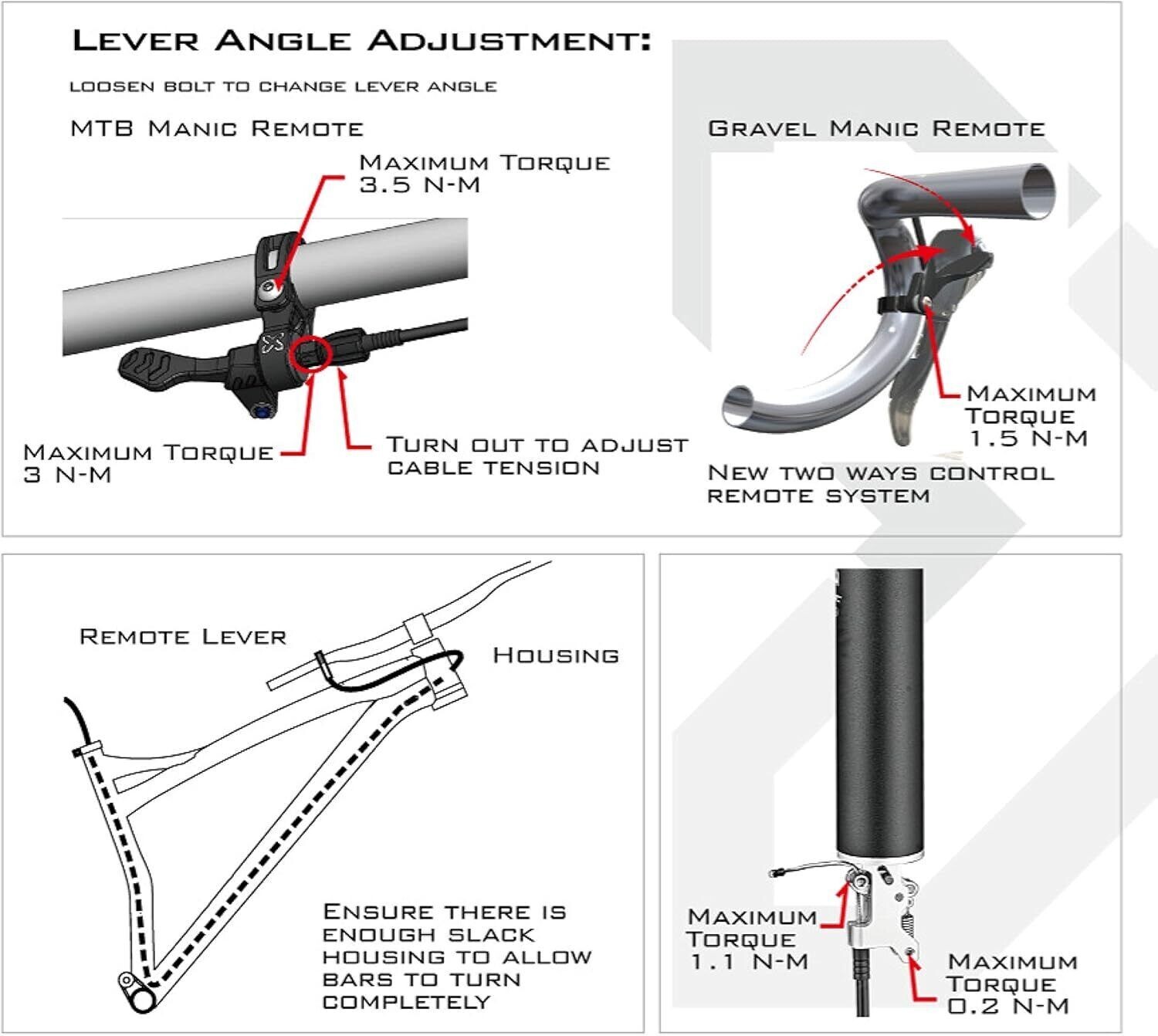 NEW XFusion Manic 30.9/ 31.6/ 34.9 Dropper Posts Internal Seatpost Remote