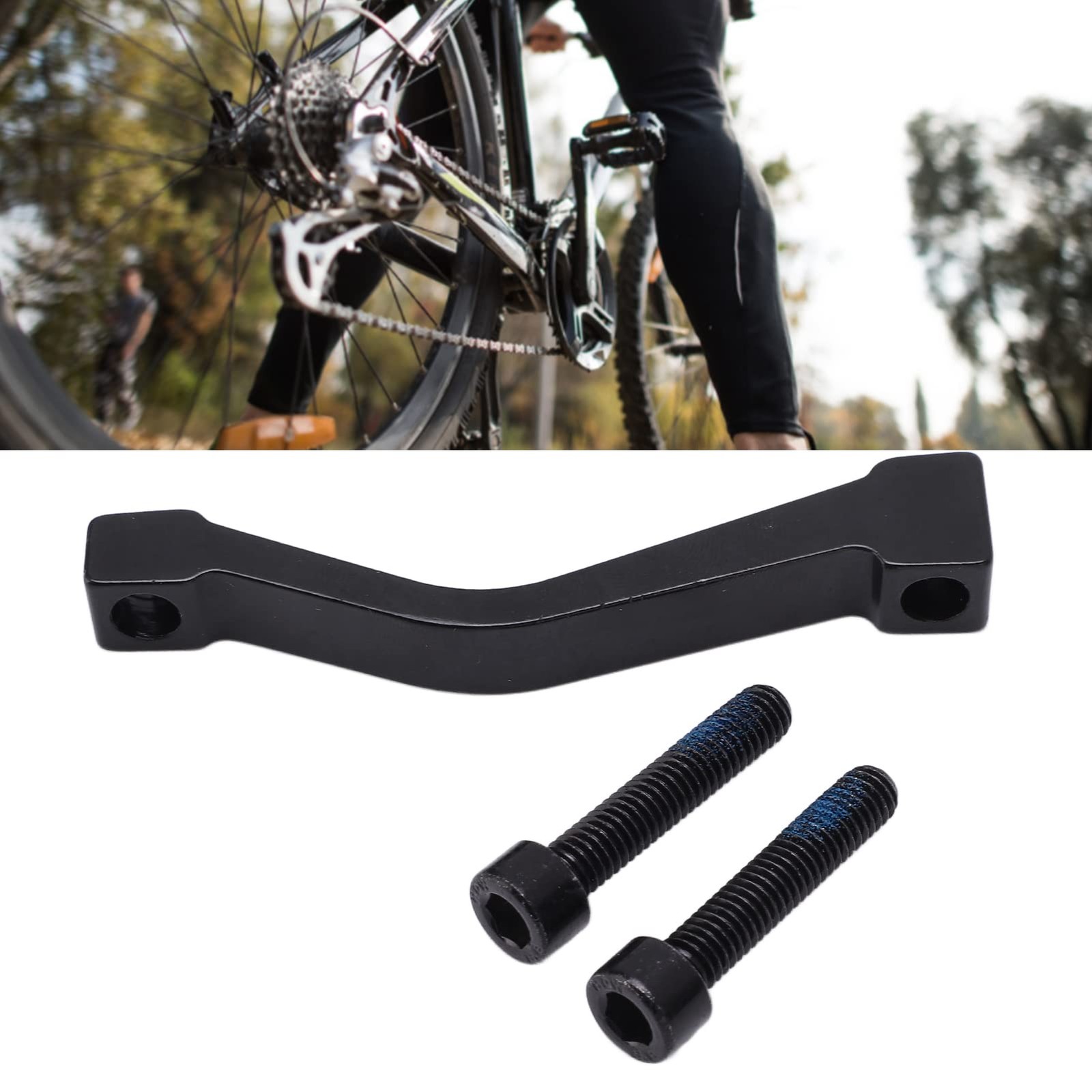 Tbest Adaptador para Freno De Disco,180mm disc Brake As picture show, Black