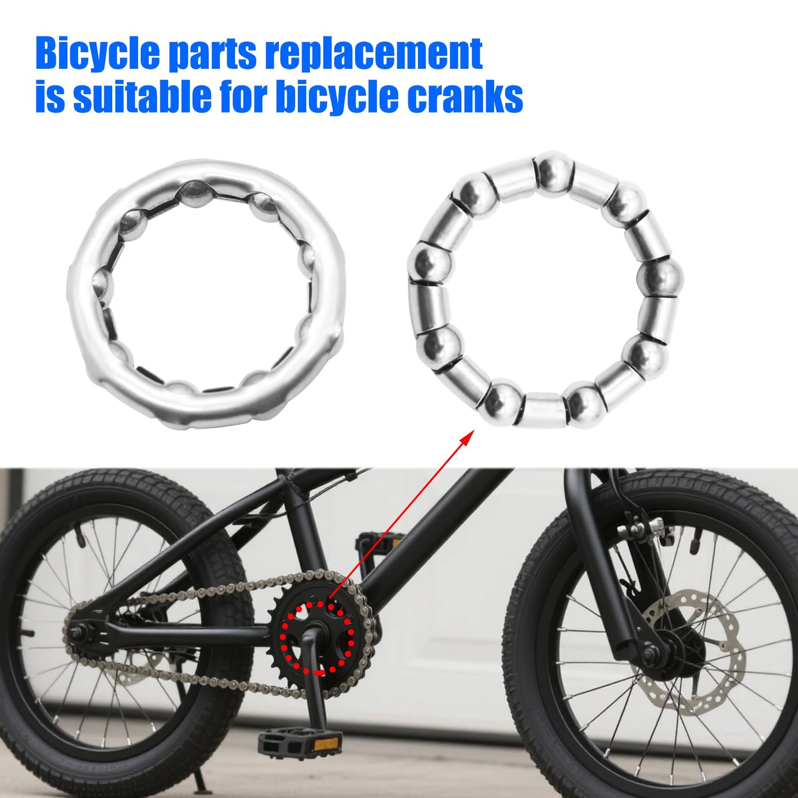 4 Pcs Bike Ball Bearing Retainer Bicycle Hub Crank Bearings Wheel Component
