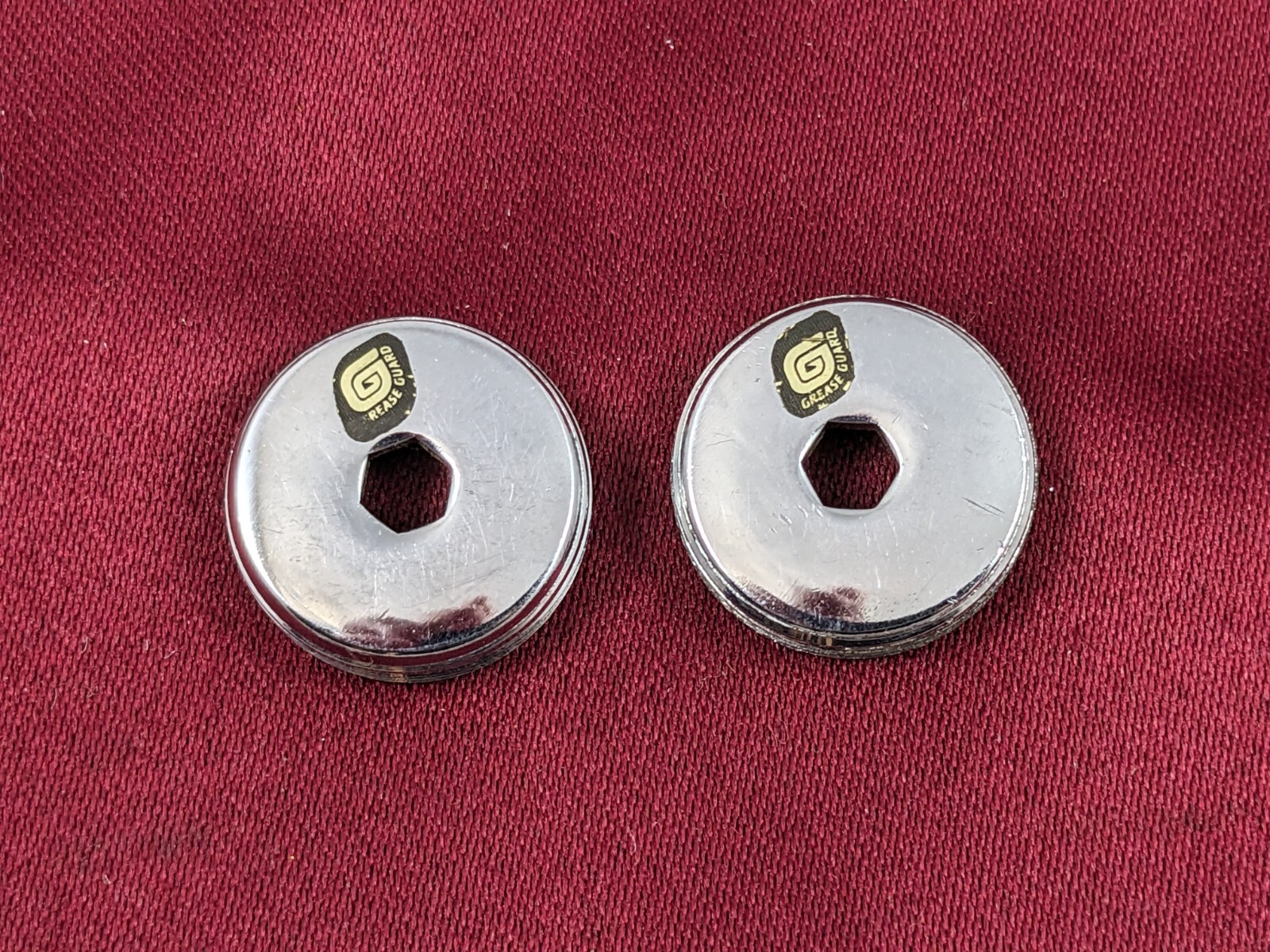 Suntour Vintage Grease Guard Crank Dust Caps Chrome Steel NOS 5mm Hex ONE