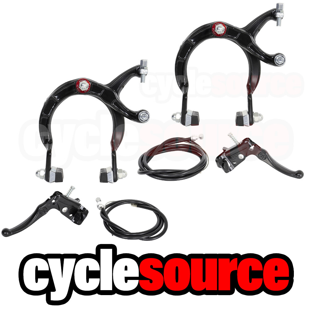 ENIX BMX Brake FRONT & REAR SET Alloy BLACK Bike Bicycle Caliper Cable Lever