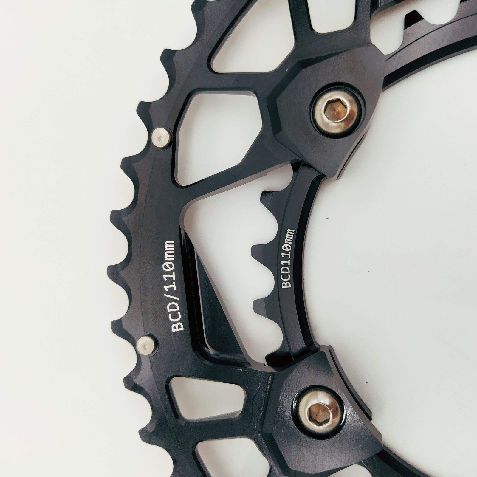 bikinGreen CNC Chainring 46/30T Fit Shimano 4 Arm 10-12Spd V4 128g Super Light
