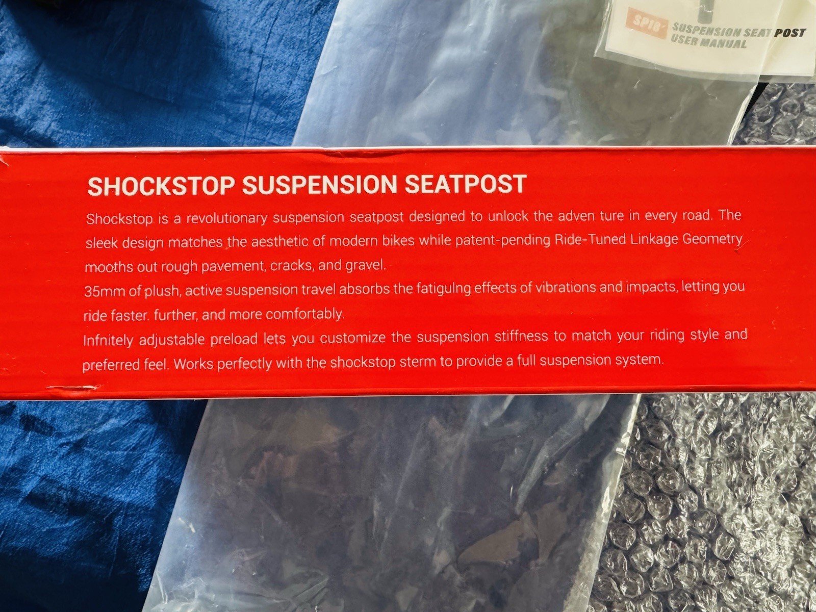 Safort Suspension Seatpost 27.2mm/ 365mm MTB Bike/ eBike AD-SP18-USS NEW IN BOX