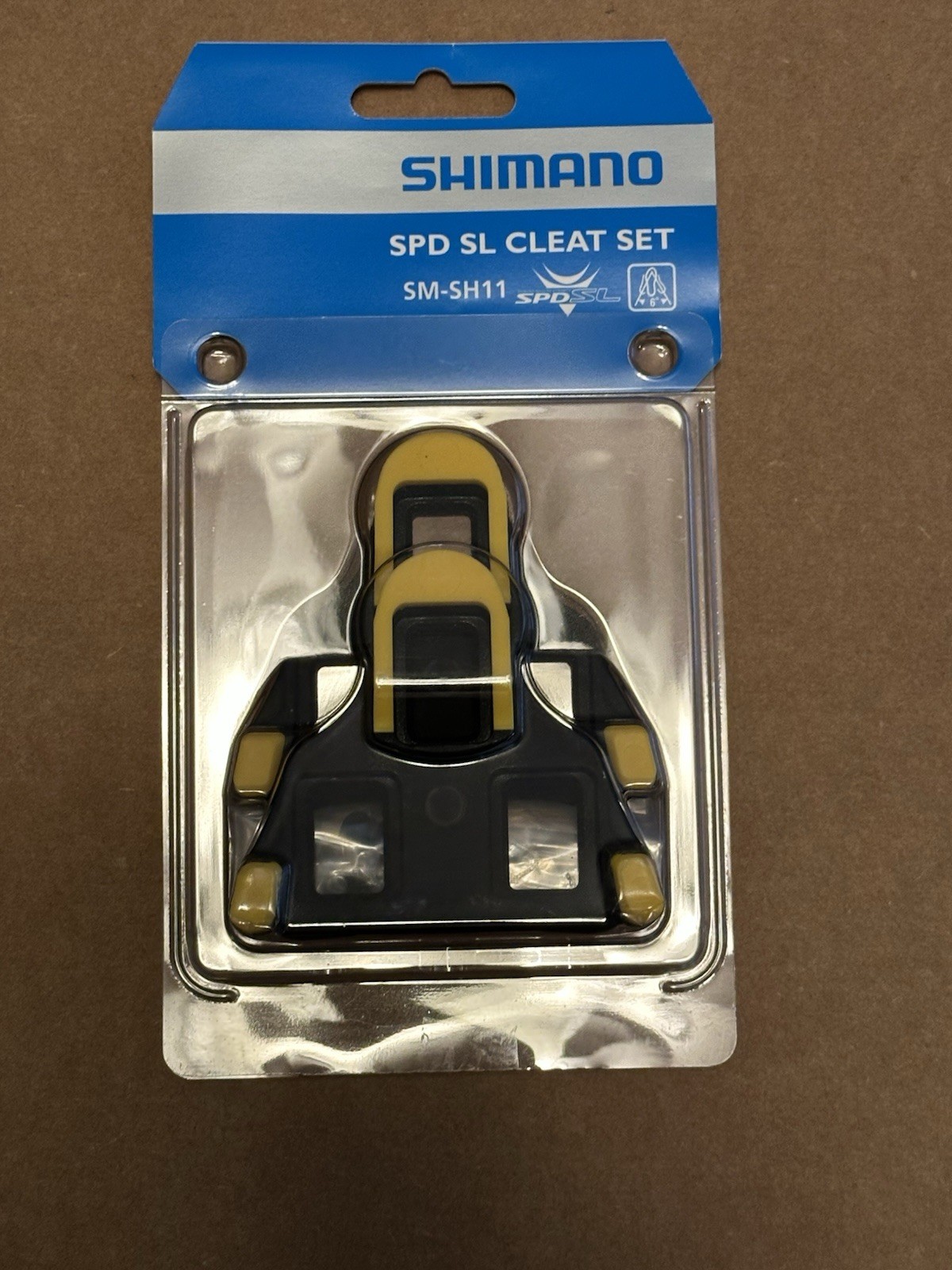 New Shimano SM-SH-11, SPD-SL Yellow Cleats with 3° Float
