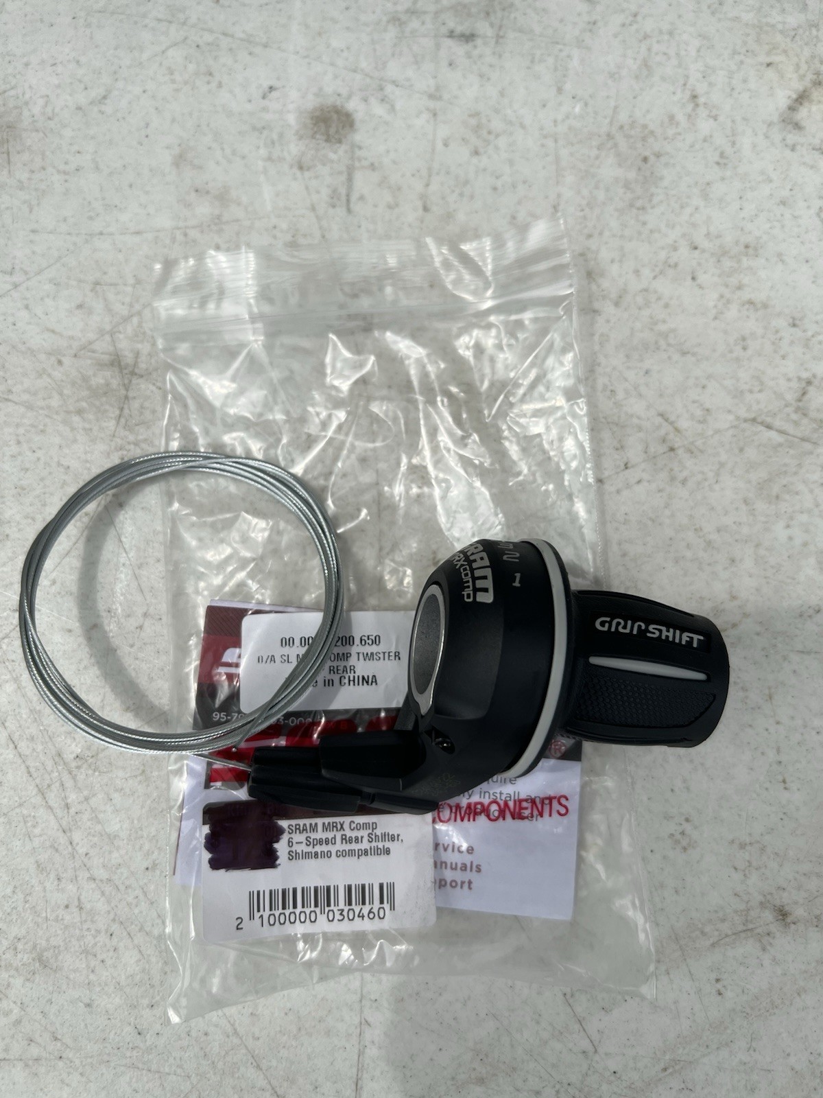 SRAM MRX Comp Gripshift Shifter 6 speed Mountain MTB Rear Shimano Compatible
