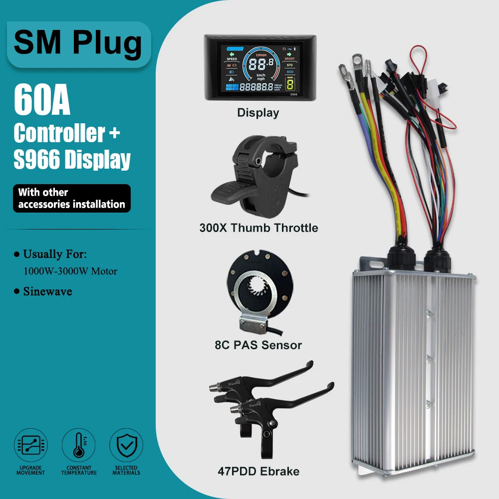 E-bike Three-Mode Controller Sine Wave with LCD Display and Learning Function