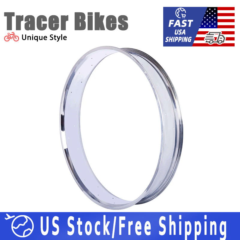 Tracer Aluminum 26″ 80mm Fat Bike Chrome Rim 36 Hole for 26 inch 3.0 4.0 Tire