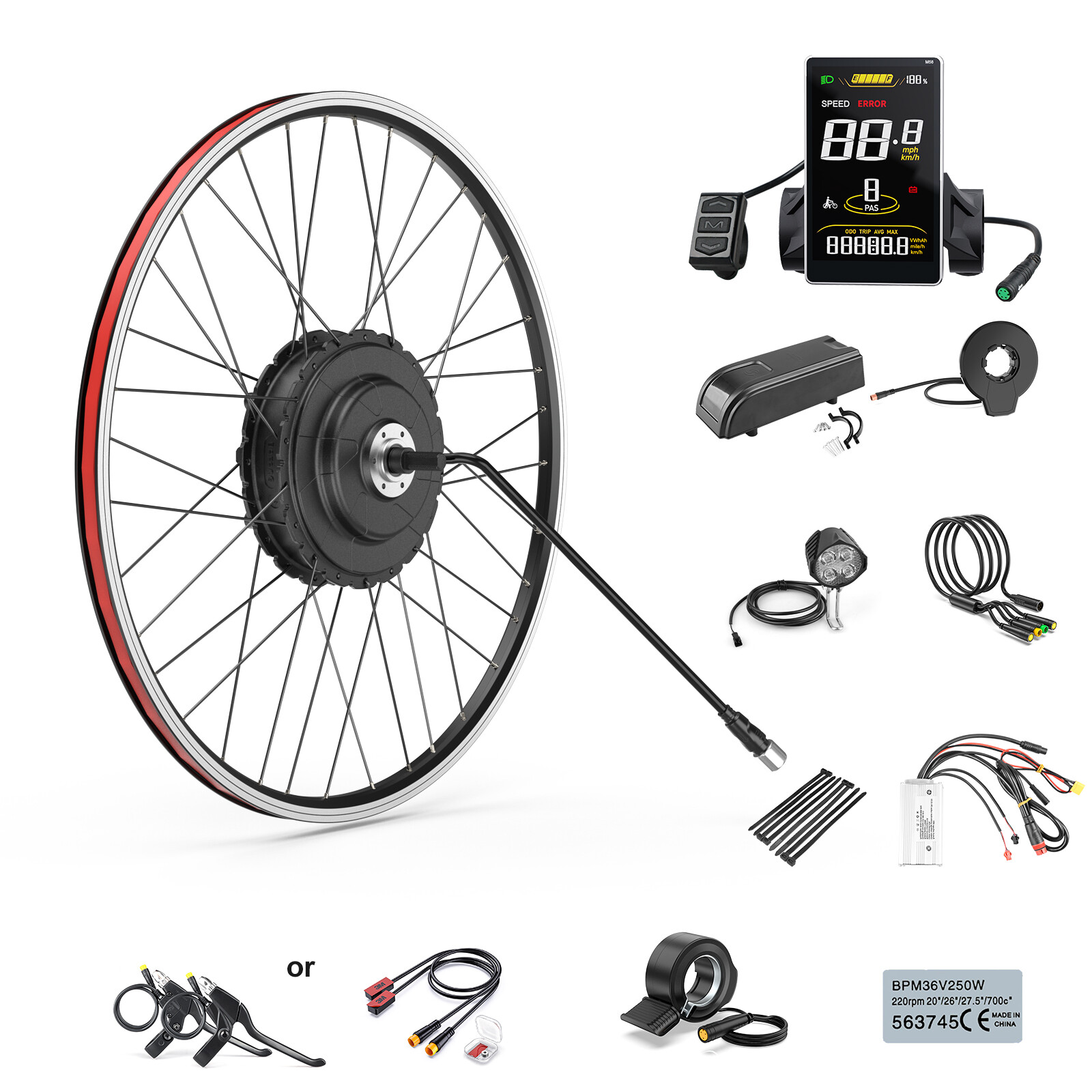 Bafang 48V750W For 26″ 27.5″ 700C E-bike Rear Hub Motor Conversion Kits USA Ship