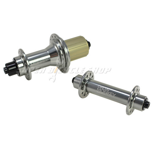 Circus Monkey HRW Road Hubs,24 Hole ,1 Pair, Dark Silver